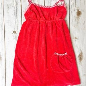 Splendid Y2K Coral Terry Mini Dress Cover Up Size XS Extra Small